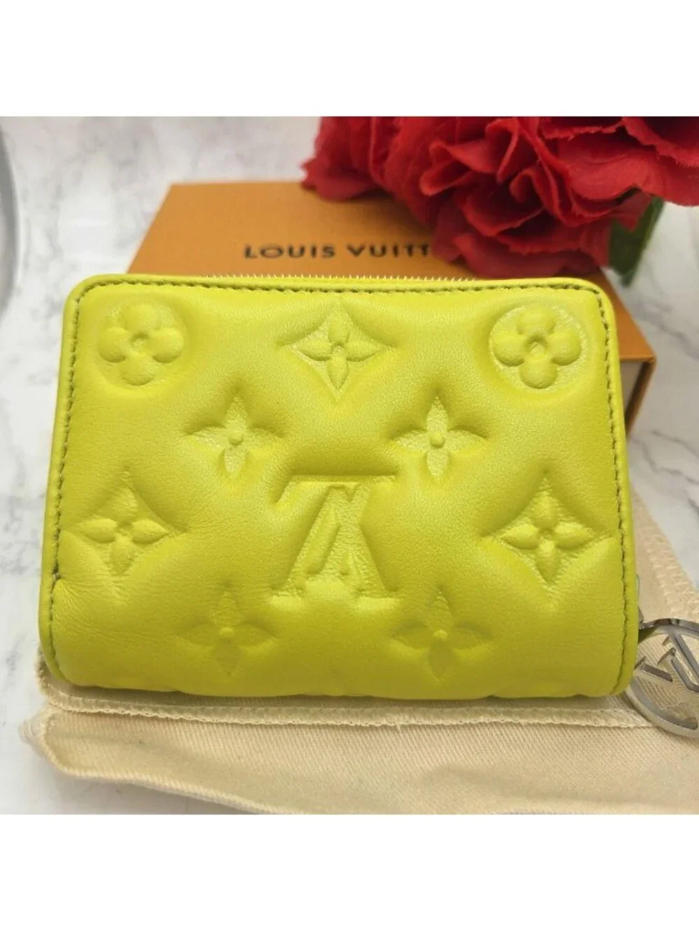 Louis Vuitton Portefeuille Lou Yellow Fold Wallet
